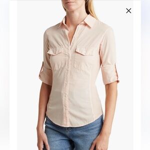78. James Perse $150 Three-Quarter Sleeve Button-Up Shirt